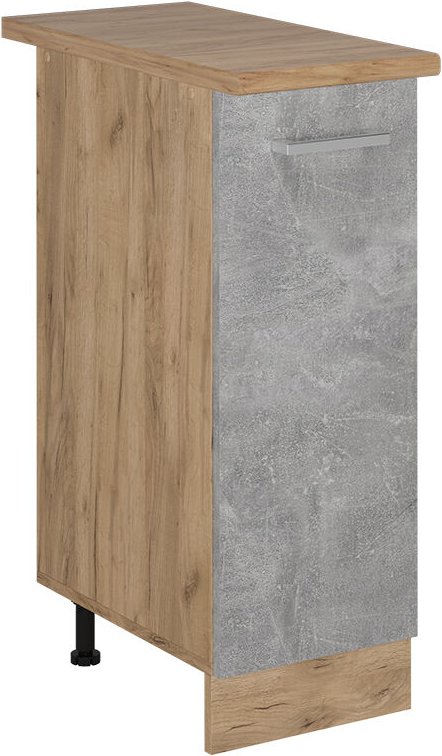 Apothekerschrank R-Line, Beton, 30 cm , AP Eiche, Vicco