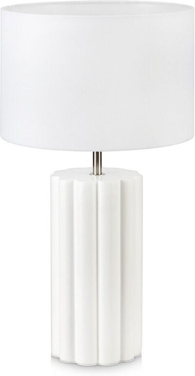 Column Tischlampe 1 Hellweiß mit rundem Schirm - Markslojd