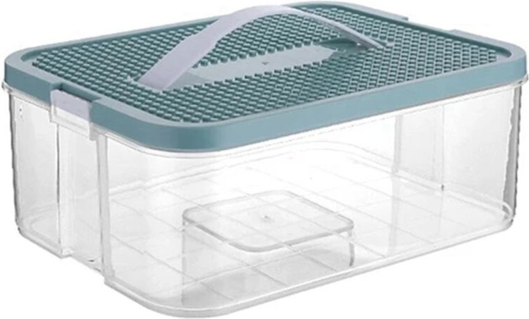 Tlily - Kinder Bausteine Aufbewahrungsbox Stapelbar Spielzeug Organizer Aufbewahrungskoffer Verstellbarer Kleinigkeitenb...