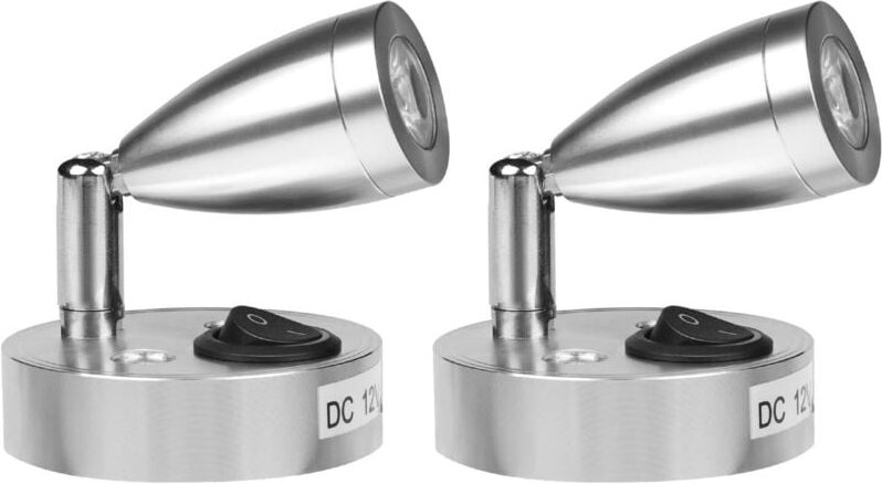 2x 3W 12V Lampe 12v Camping Auto, LED Leselampe für Boot Caravan Auto, mit eigenem Schalter, Warmweißes Licht, 3000K, 22...