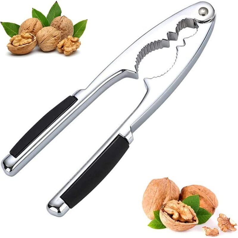 Nussknacker, 1-teiliger Nussknacker, Nussknacker aus Metall, Nussknacker aus Edelstahl, ideal für trockene Nüsse wie Wal...