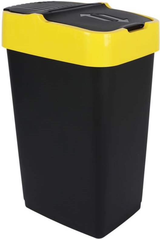 Spetebo - Abfalleimer mit Schwingdeckel - 60 Liter - 3 Farben sortiert