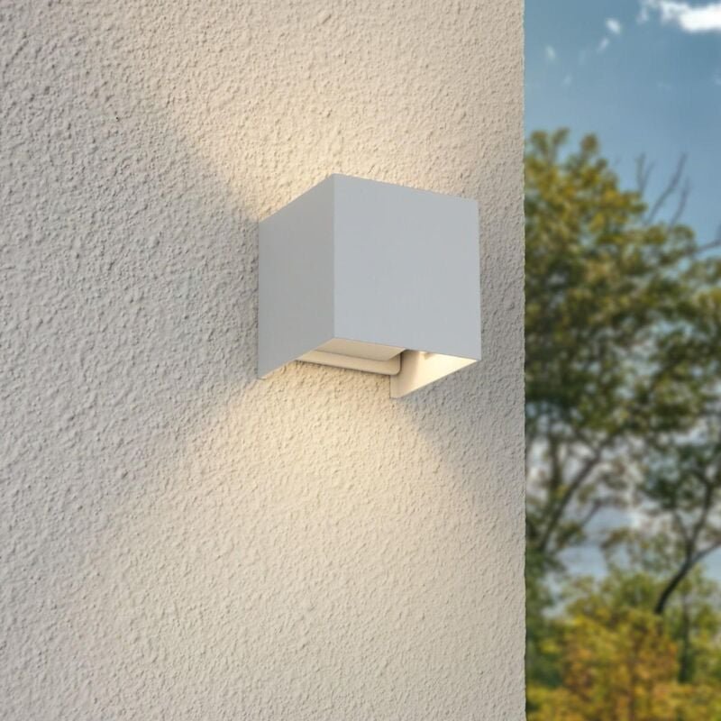 LED Wandleuchte Cube G9, einstellbarer Abstrahlwinkel, für Innen/Aussen - Farbe: Weiß