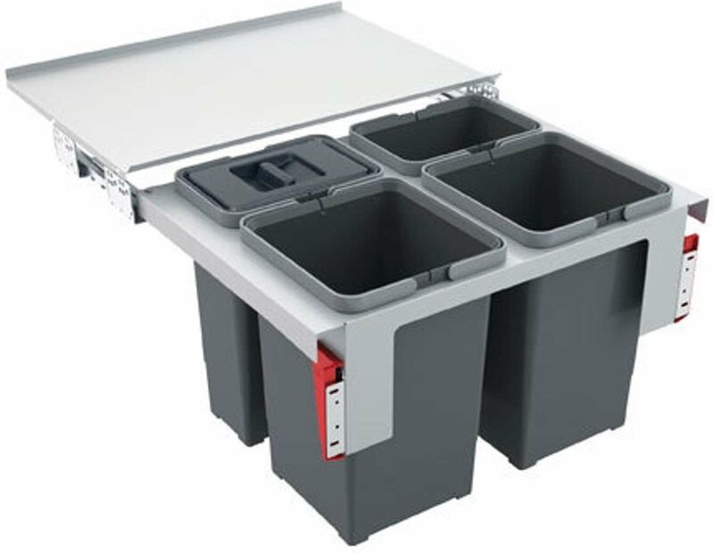 Franke Abfalltrennsysteme - Abfalleimer Garbo 60-4, eingebaut 121.0200.676