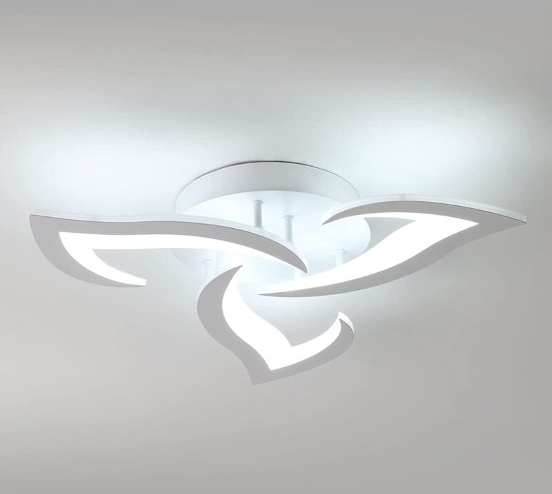 GOECO LED Deckenleuchte 36W Modernes Design Kreative Blumenform Deckenlampe Kaltweiß 6000K Für Wohnzimmer Schlafzimmer E...