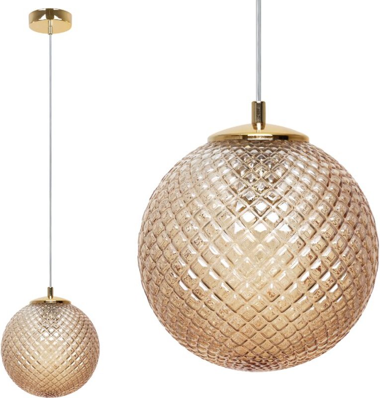 Cannes Hängelampe 1 Flacher Honigschirm 20cm E27