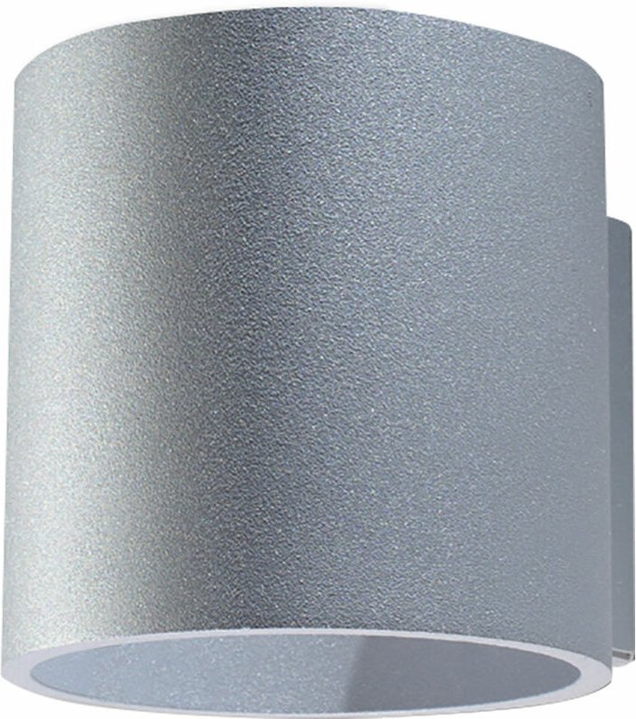 Wandleuchte Innen Up and Down Lampe Wandlampe Flur Up and Down Leuchte Innen, Aluminium grau rund, 1x G9, DxH 10x10 cm, ...