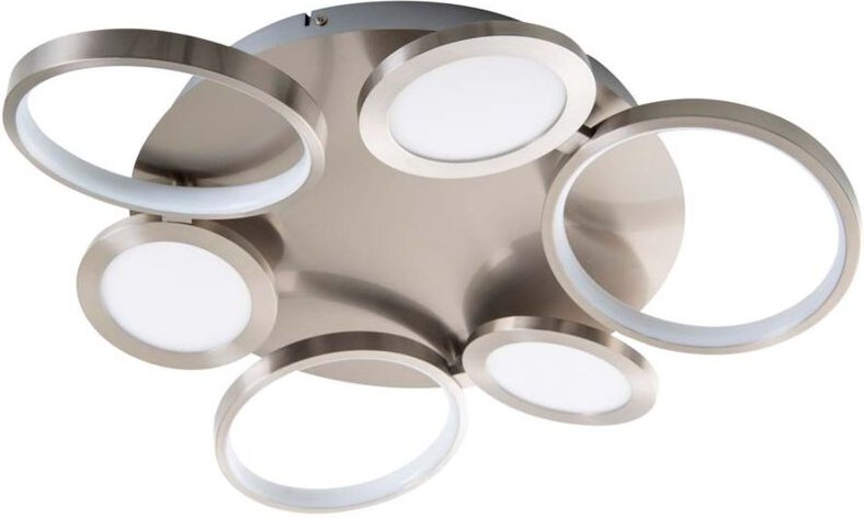 Deckenleuchte Deckenlampe Schlafzimmerleuchte dimmbar silber LED D 56 cm