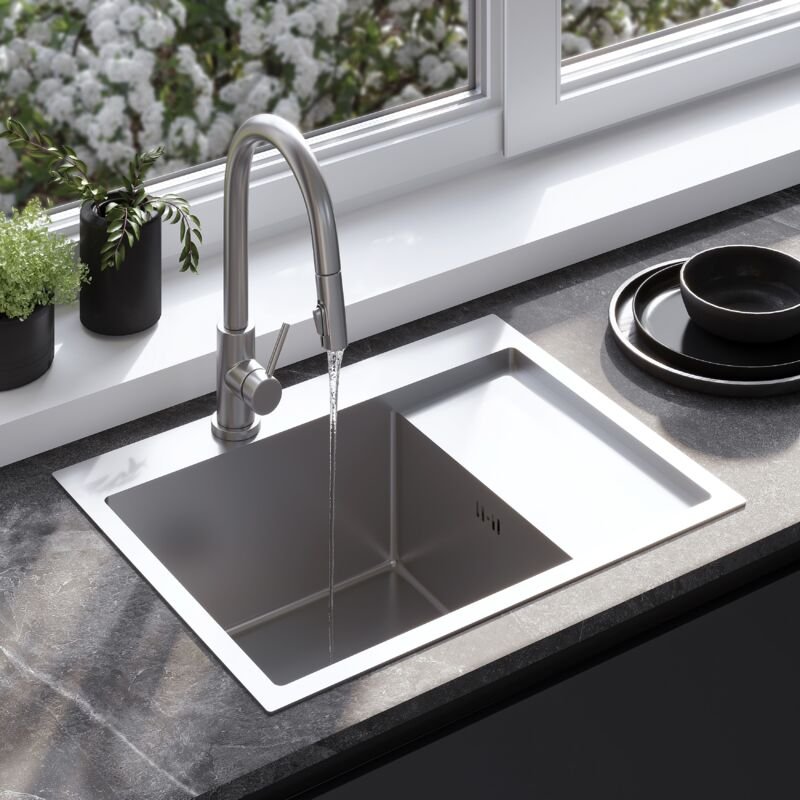 Rea Spülbecken Fin Brush Nickel