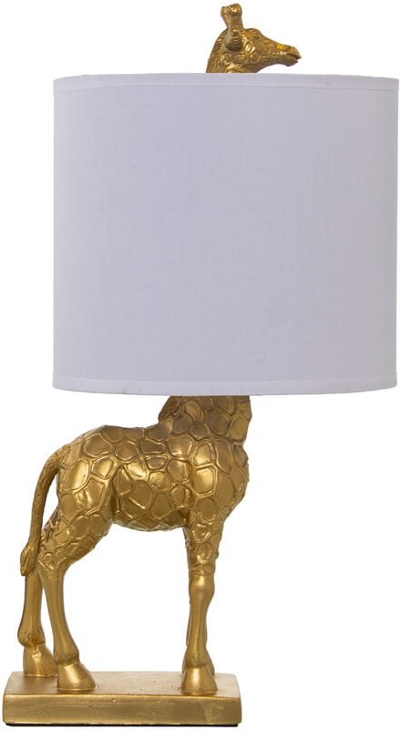 Tischlampe im goldenen Giraffenharz, 1x27, max40w nicht enthalten 23x20x42cm, Basi