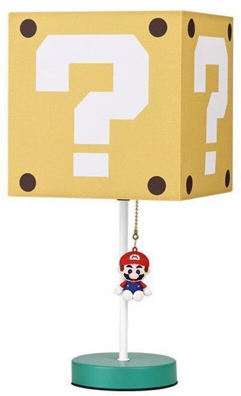 Super Mario-Symbollampe, quadratische Nachttischlampe in Form eines Fragezeichens