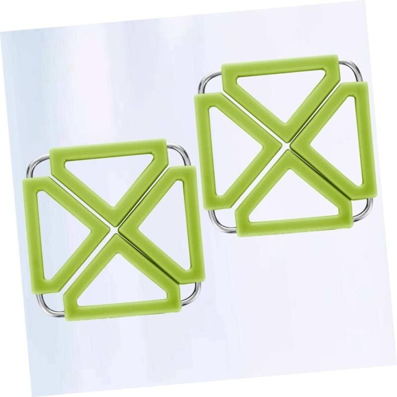 BEBUSINGOTO Stück faltbare Kork-Untersetzer, Silikon-Hot Pad, Mini-Stativ, quadratische Tischsets, Untersetzer, quadrati...