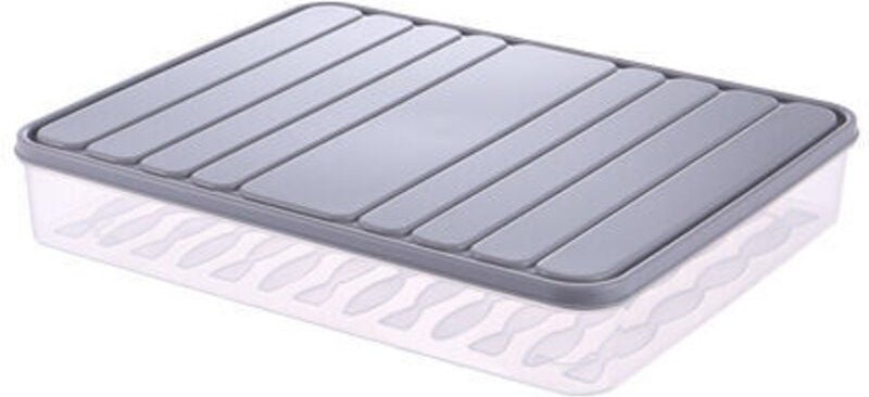 Kühlschrank-Aufbewahrungsbox mit Deckel, stapelbarer Schinkenbehälter, Frischhaltebox für Lebensmittel, für Obst/Gemüse/...