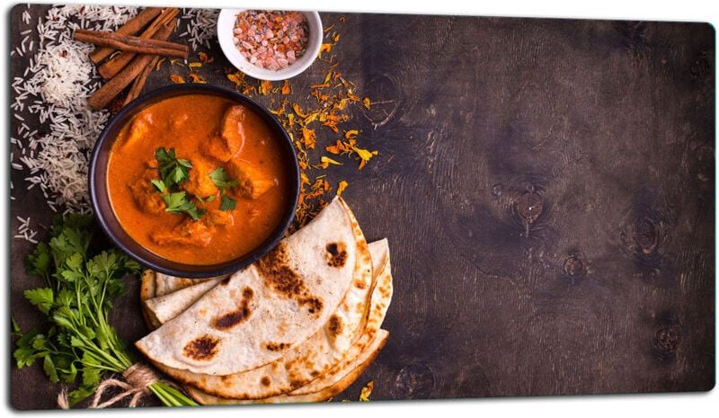 Glasschild Schneidebrett 52x30 Lebenmittel