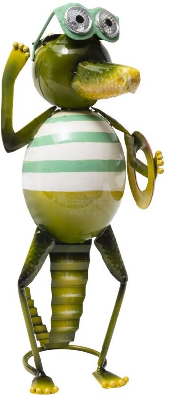 Solarkrokodil 2 weiße LEDs