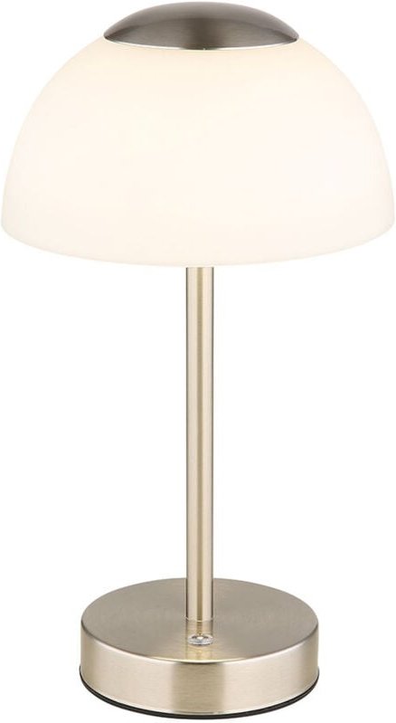 Dimmbare Akku Tischleuchte SARIMA per USB aufladbar, Silber, Höhe 31cm