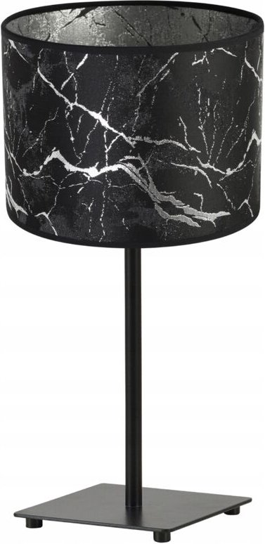 Gia Tischlampe, Silberner Muster-Lampenschirm