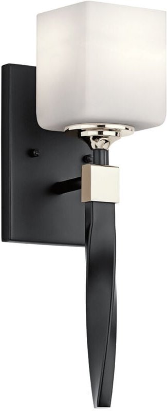 Elstead Kichler Marette Wandleuchte mit Schirm Schwarz, IP44