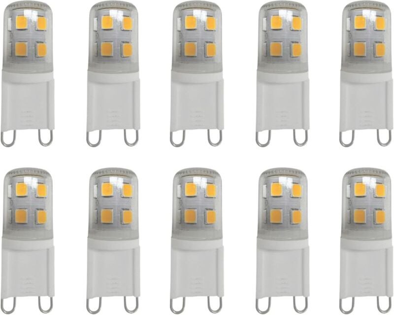 G9 LED-Lampen, 2 W, Warmweiß 2700 K, 200 lm, entspricht 20 W Halogen, für die Beleuchtung zu Hause, flimmerfrei, AC 220–...
