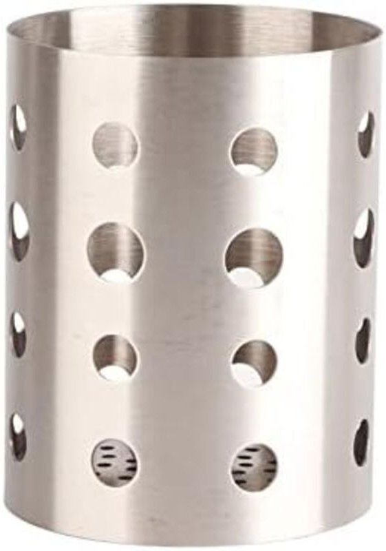 10x10x14cm Besteckabtropfgestell aus Edelstahl, Küchenutensilienhalter, Besteckkorb, Organizer, rundes Aufbewahrungsgest...