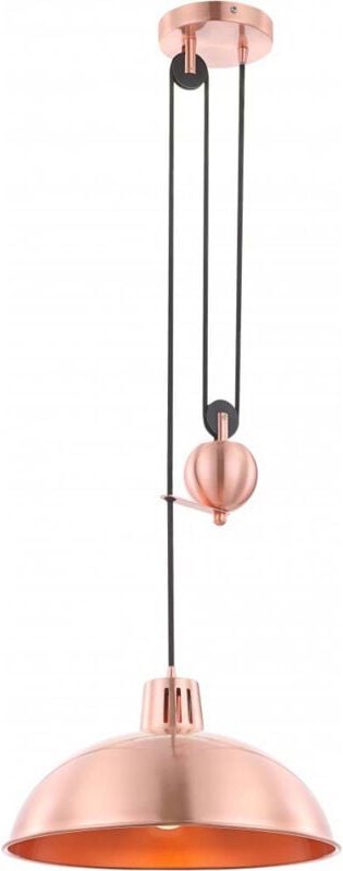 Hochwertige Hängeleuchte Metall und Kunststoff kupferfärbig Metall kupferfärbig Globo sacramento 15074