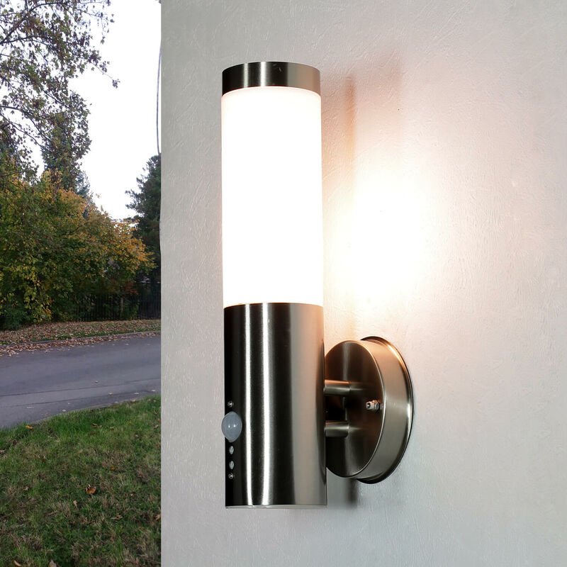 Licht-erlebnisse - Außenleuchte mit Bewegungsmelder E27 IP44 brighton Wandlampe Haus