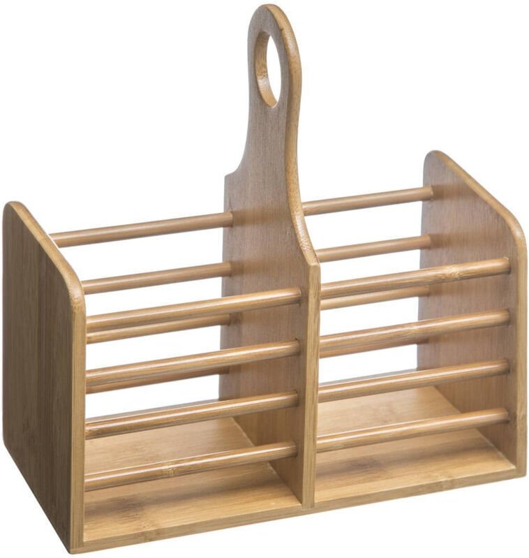 Besteckkasten aus Bambus mit 2 Fächern