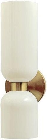 Hourglass - moderne Wandleuchte aus weißem Messing