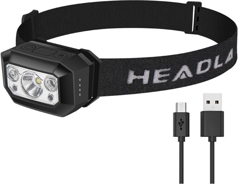 Aiperq Wiederaufladbare LED-Stirnlampe Rot Weiß Blau Grün Super-Stirnlampen 9 Modi 630 Lumen Wasserdicht Anwendbar