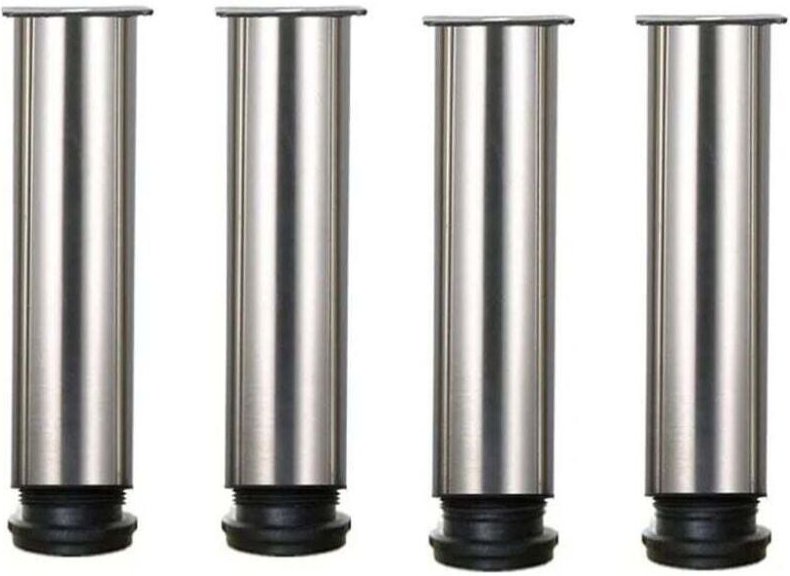 Möbelbeine – 4er-Set, höhenverstellbare Möbelbeine aus Edelstahl für Sofa, Tisch, Schränke – 25 cm – 25 cm
