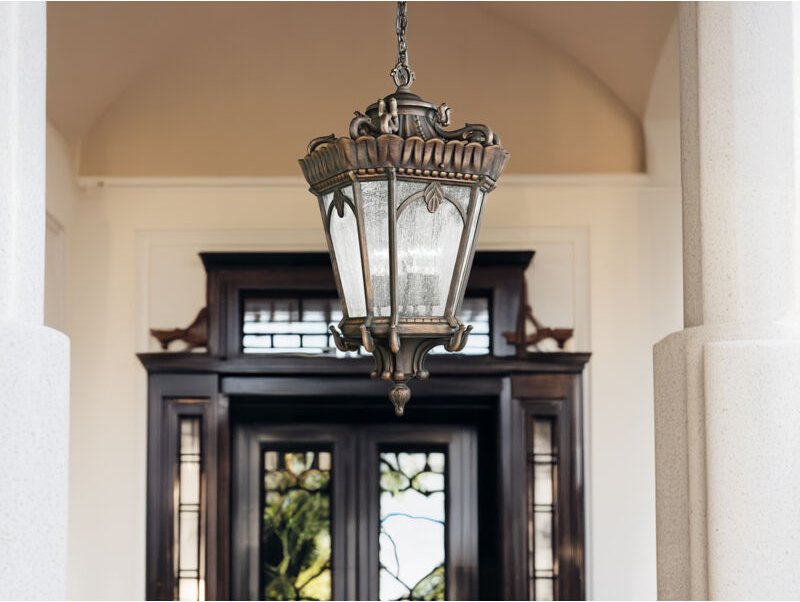 Antike Hängelaterne tournai Aluminium Bronzefarbig, ø 19cm