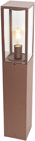 Qazqa - Industrielle stehende Außenlampe rostbraun 80 cm IP44 - Charlois