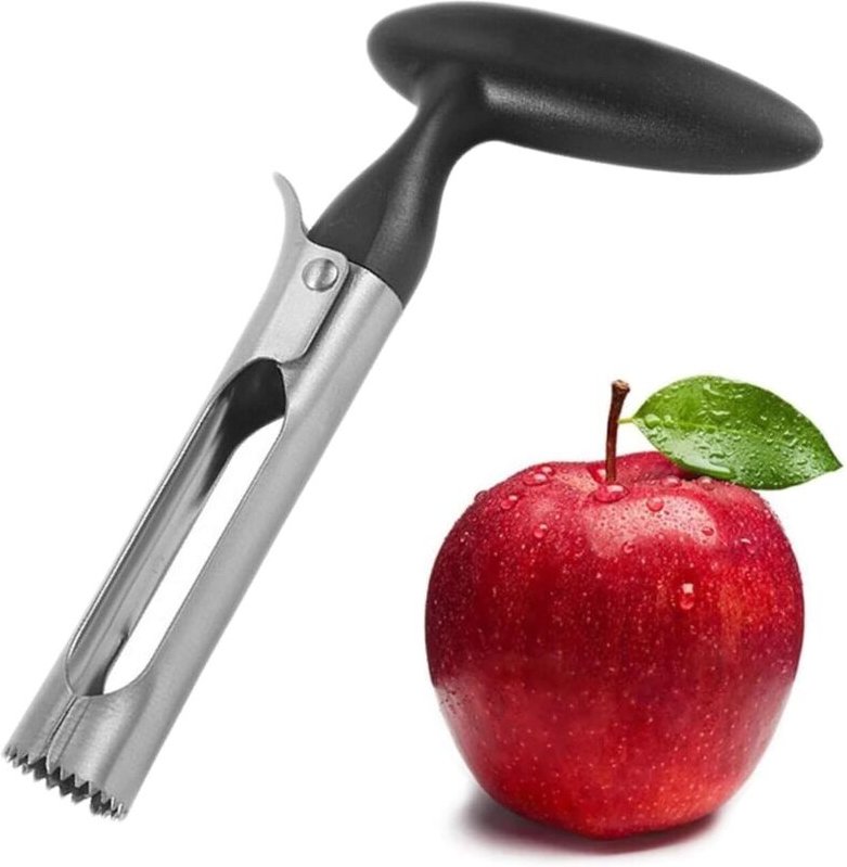 Apfelentkerner mit ABS-Griff und gezahnter Edelstahlklinge, für Birnen, Paprika, Fuji, Honeycrisp und Äpfel