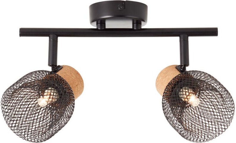 Brilliant - Lampe Flaka Spotrohr 2flg schwarz matt 2x QT14, G9, 6W, geeignet für Stiftsockellampen nicht enthalten Köpfe...