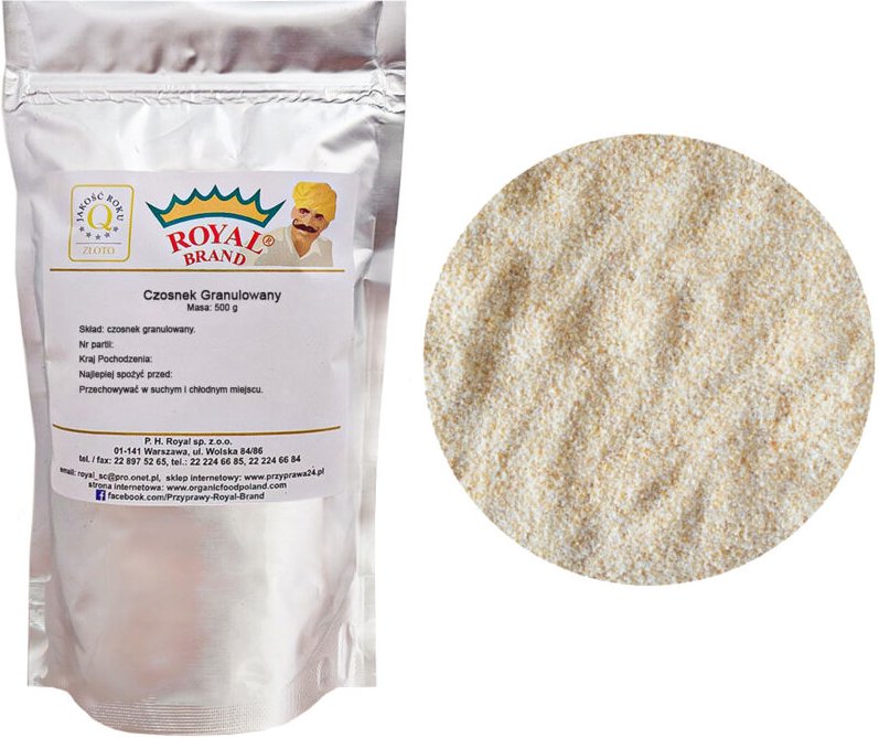 Knoblauchgranulat 500 g, getrocknet, natürliches Aroma, Royal Brand