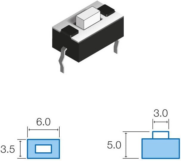 Taster 2polig Touch 2polig Bedruckte Taster Größen 3,5x6mm Taster 5mm