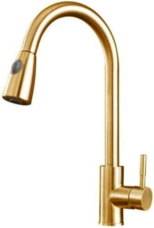 Küchenarmatur Gold - mit ausziehbarem Kopf bis 82 cm