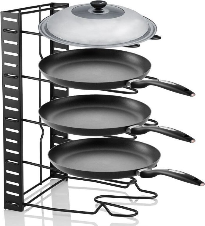 Topfhalter, Pfannenorganizer, 5-stöckiger Schubladenorganizer mit Deckelhalter, für Küchenutensilien, Töpfe, Pfannen und...