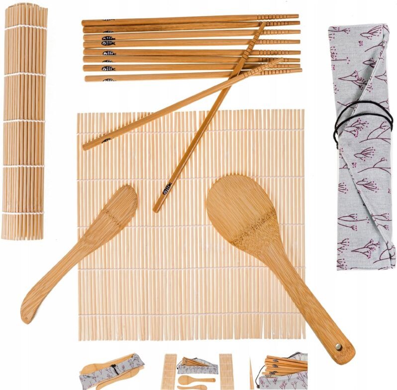 Sushi-Matte + Holzaccessoires