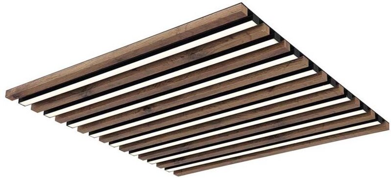 Globo - Deckenlampe Deckenleuchte Holzleuchte dimmbar Fernbedienung braun led l 60 cm