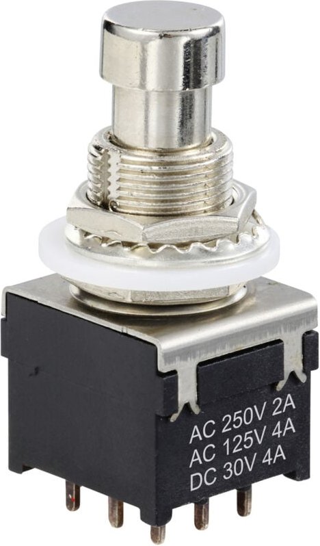 TC-12193712 Druckschalter 3P2T mit geradem Stift Schaltstrom (max.): 4 a 1 St. - Tru Components