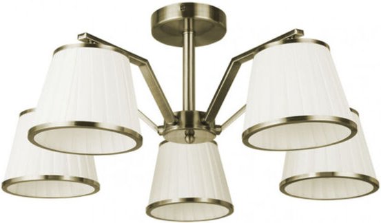 FABRILAMP Lampe mit Lampenschirmen Modell TREBOL cuero 5 l