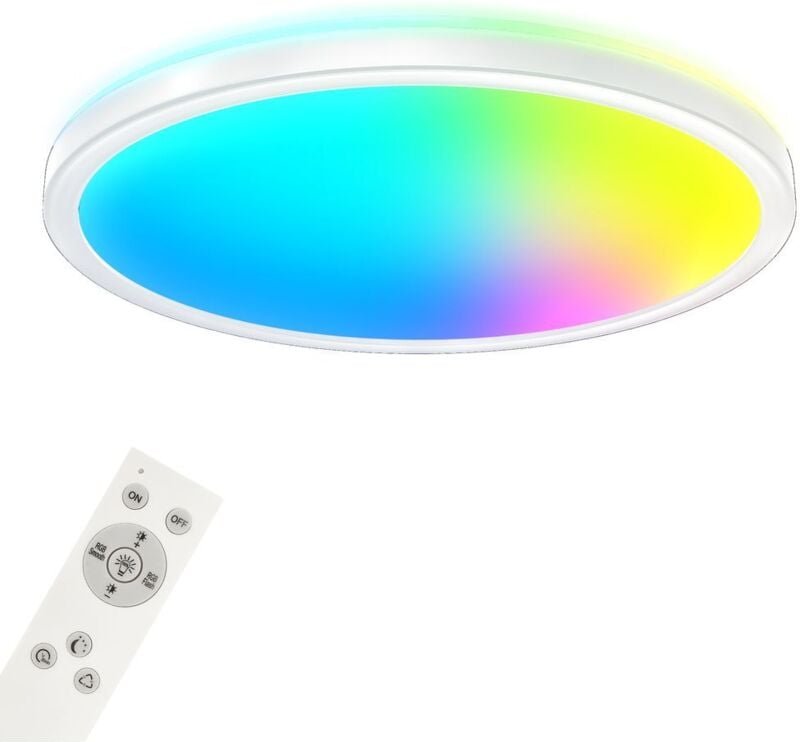 Led Deckenleuchte Smart rgb Bluetooth WiFi Timer Alexa weiß 22W Ø42cm Briloner
