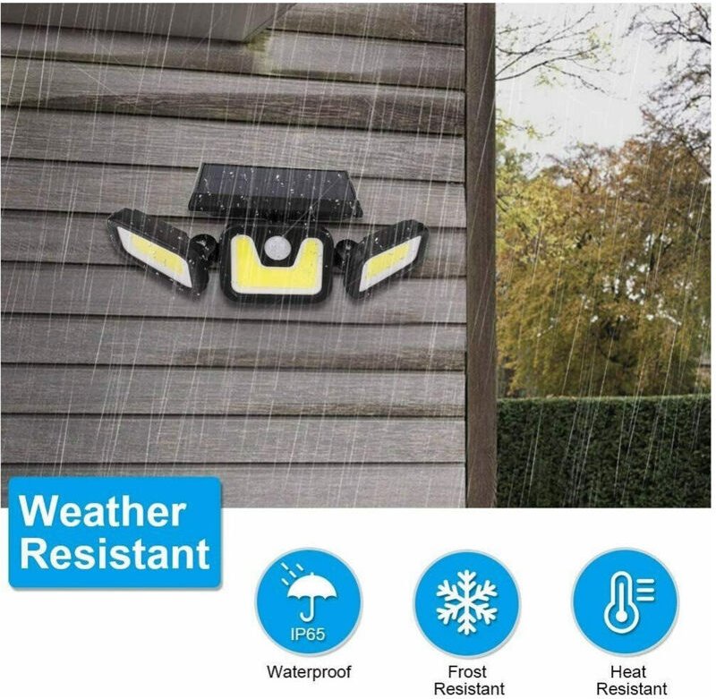 Trade Shop Traesio - Trade Shop - LED-Außenstrahler mit Solarpanel und Dämmerungssensor IP65 -