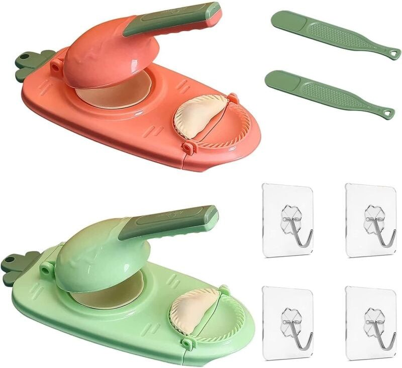 Famini Manueller Teigtaschenmacher 2 in 1, Kunststoff, 2er-Set