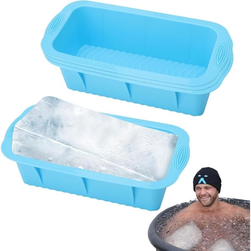 4er-Pack große, riesige Silikon-Eiswürfelformen für Gefrierbehälter, leicht zu lösen, wiederverwendbar für Eisbad, Kaltt...
