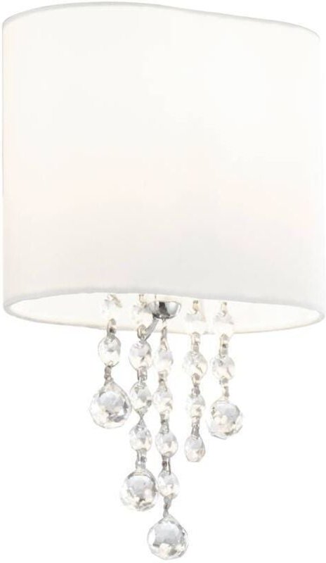 Nina - 1 Licht Innenwandleuchte Chrom, Kristall mit Schatten, E14 - Searchlight