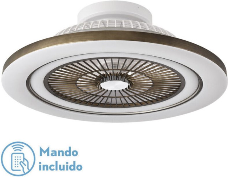 Lüfter 72w Dc Mato Cuero 5Aspas Transp. 22x58x58cm 6 Vel. 3 Colores C/remoto,memoria,temporiz y Reg.Intensidad 6120lm - ...