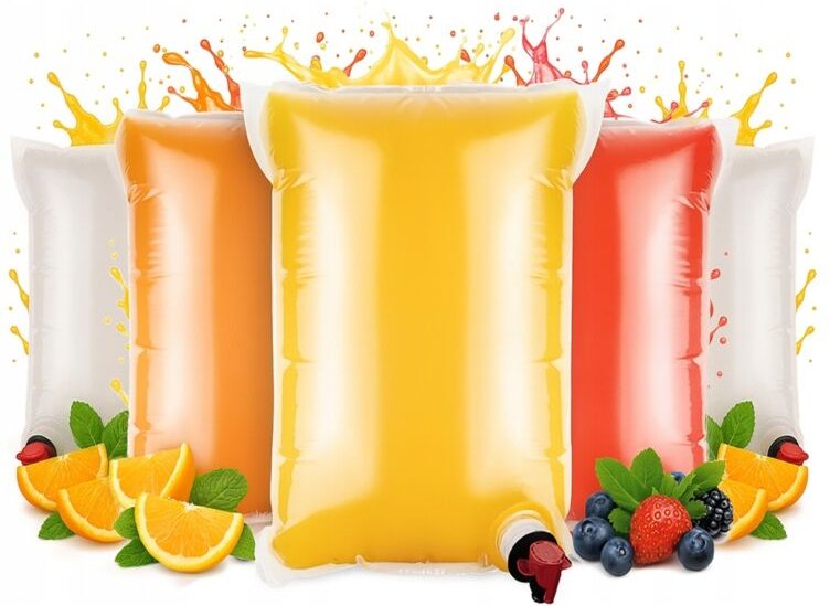50 x 3-Liter-Beutel mit Zapfhahn für Saft, Wein, Sirup – Beutel in stabiler Box