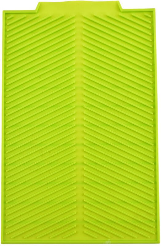 Abtropfmatte, Spülbeckenmatte für Geschirr, Kunststoff, 39 x 25 cm, grün